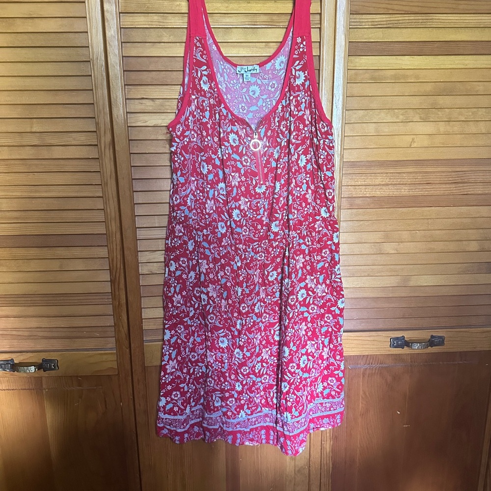 J for Justify Red Floral Midi Dress